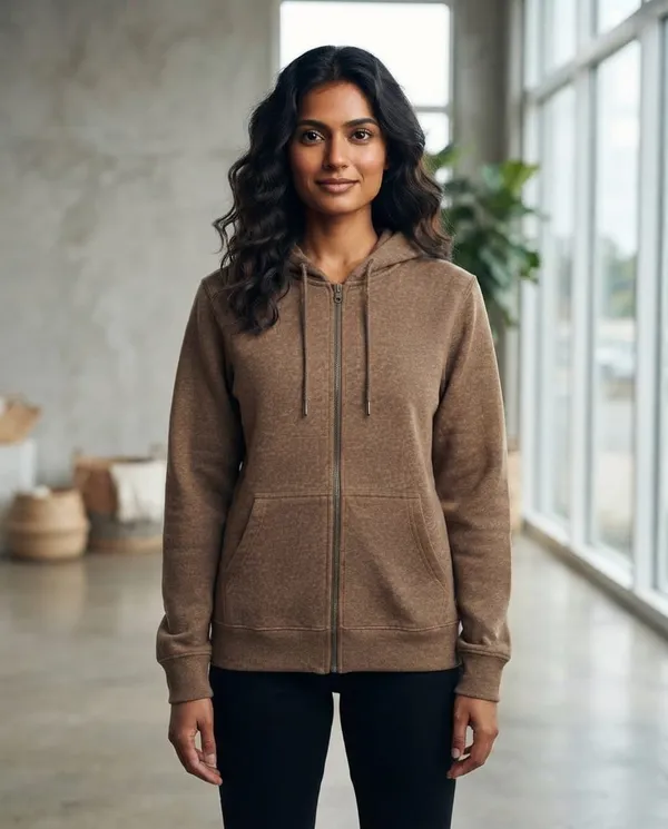 Brown_Casual_Zip_Up_Hoodie_For_Women
