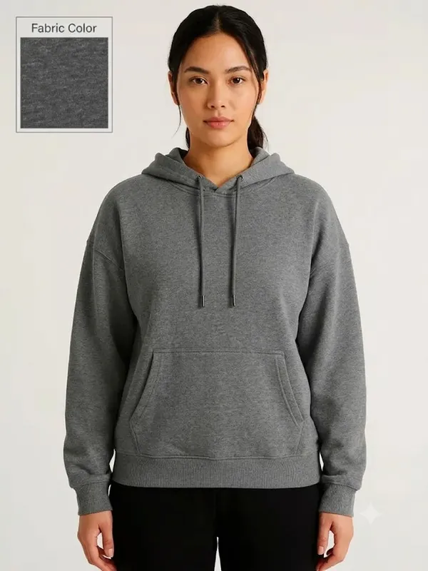 Grey_Fleece_Pullover_Hoodie_For_Women