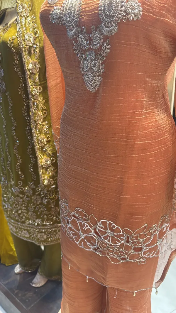 Rust_Embellished_Straight_Kurta_for_Women