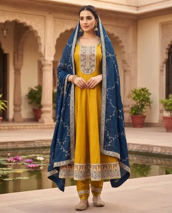 Mustard_Embroidered_Ethnic_Suit_Set_for_Women