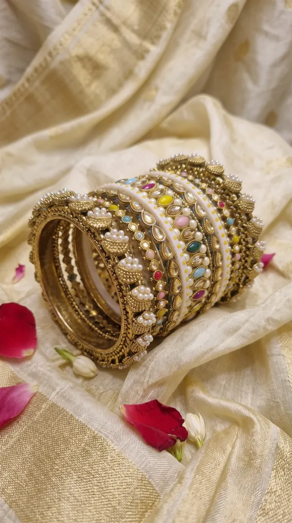 Gold_Kundan_Multicolor_Stone_Embellished_Chura_Set_For_Women