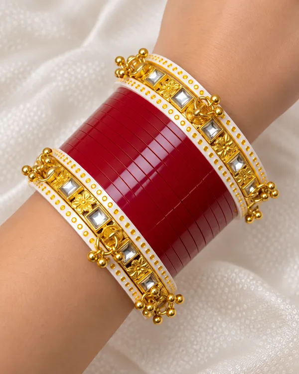 Maroon_Plastic_Broad_Floral_Embellished_Chura_Set_For_Women