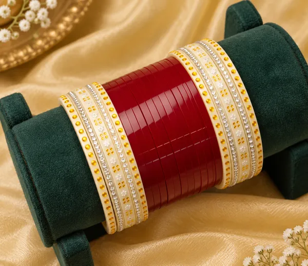 Maroon_Plastic_Crystal_Bridal_Embellished_Chura_Set_For_Women