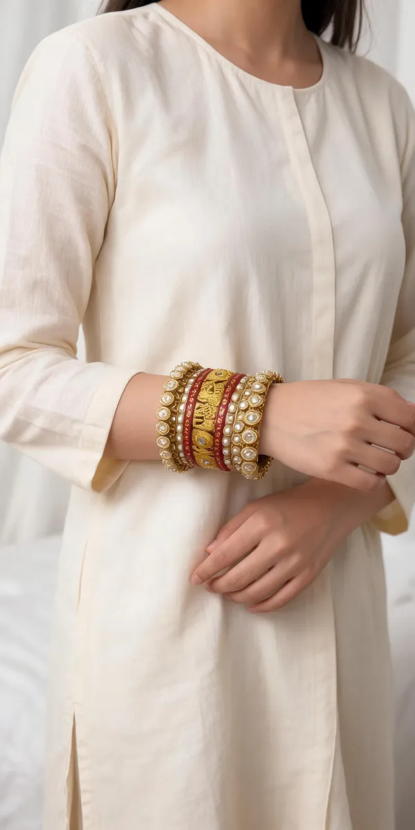 Gold_Plastic_Embellished_Traditional_Chura_Set_For_Women