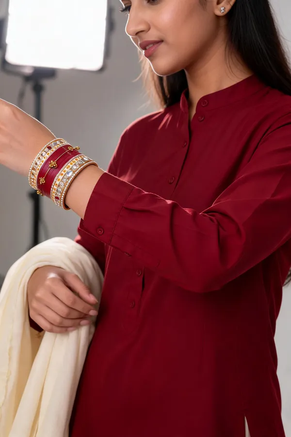 Maroon_Plastic_Kundan_Floral_Bridal_Chura_Set_For_Women
