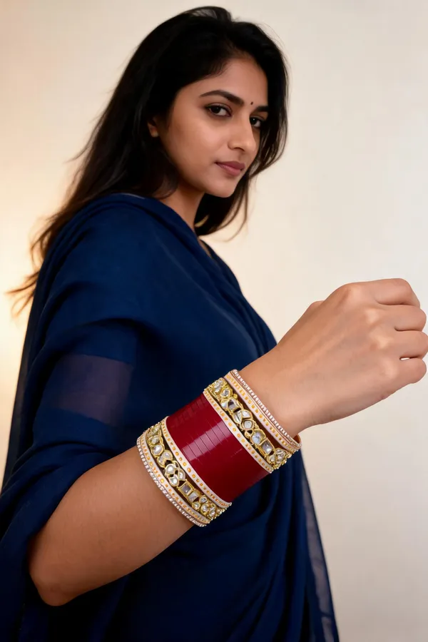 Maroon_Plastic_Stone_Embellished_Traditional_Chura_Set_For_Women