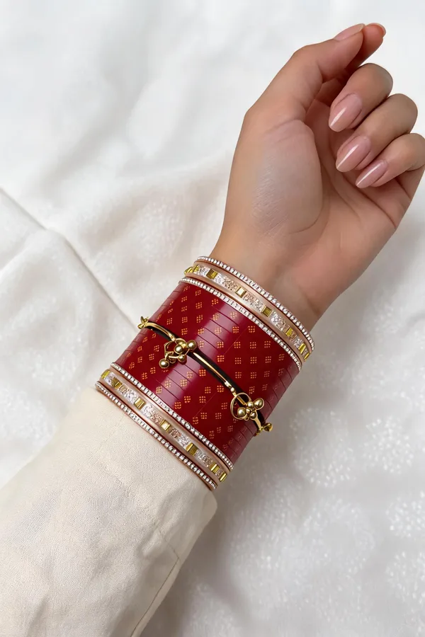 Maroon_Plastic_Stone_Dotted_Embellished_Chura_Set_For_Women
