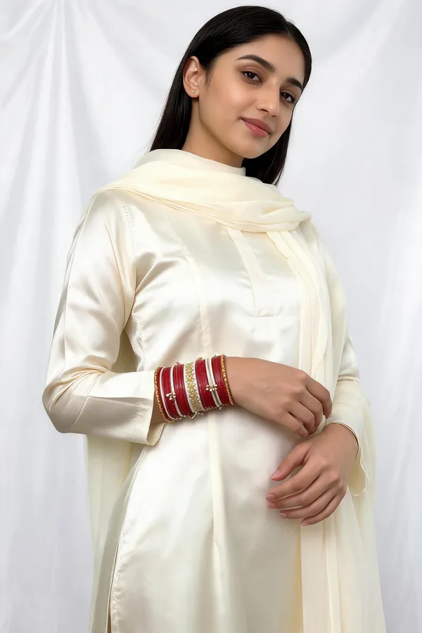 Maroon_Plastic_Pearl_Floral_Gold-Tone_Chura_Set_For_Women