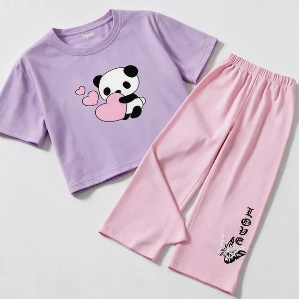 Lavender_Cotton_Relaxed_Crop_Top_And_Pink_Flared_Pants_Co-Ord_Set_For_Girls