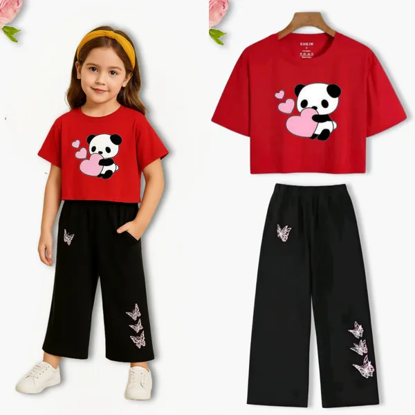 Red_Graphic_Crop_Top_And_Black_Wide_Leg_Pants_Set_For_Girls