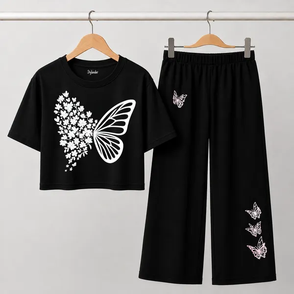 Lavender_And_Black_Butterfly_Print_Crop_Top_And_Palazzo_Set_for_girl