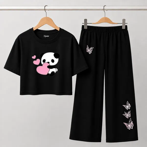 Black_Printed_Crop_Top_And_Wide_Leg_Pants_Set_for_girl