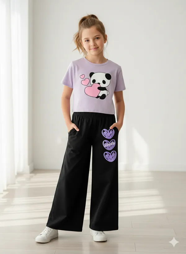 Pink_Or_Lavender_Graphic_Top_And_Wide_Leg_Pants_Set_for_Girls