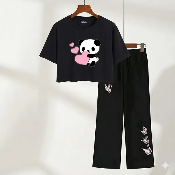 Black_Printed_Crop_Top_And_Wide_Leg_Pants_Set_for_girl