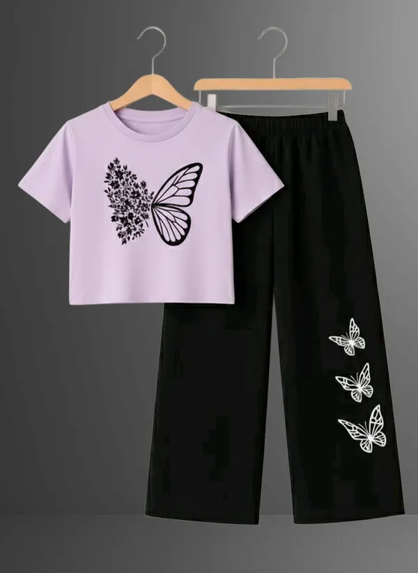 Pink_Short_Sleeve_Butterfly_Print_Set_for_Girls
