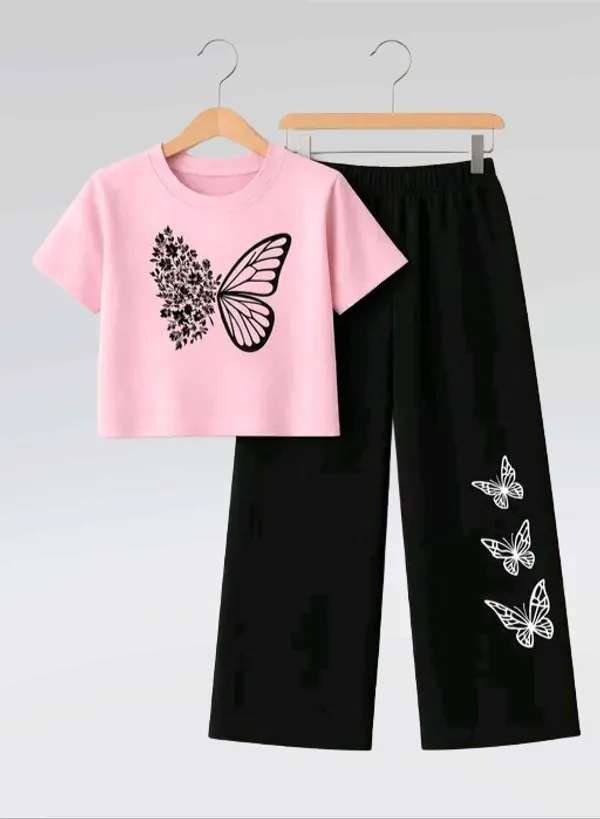 Pink_Short_Sleeve_Butterfly_Print_Set_for_Girls