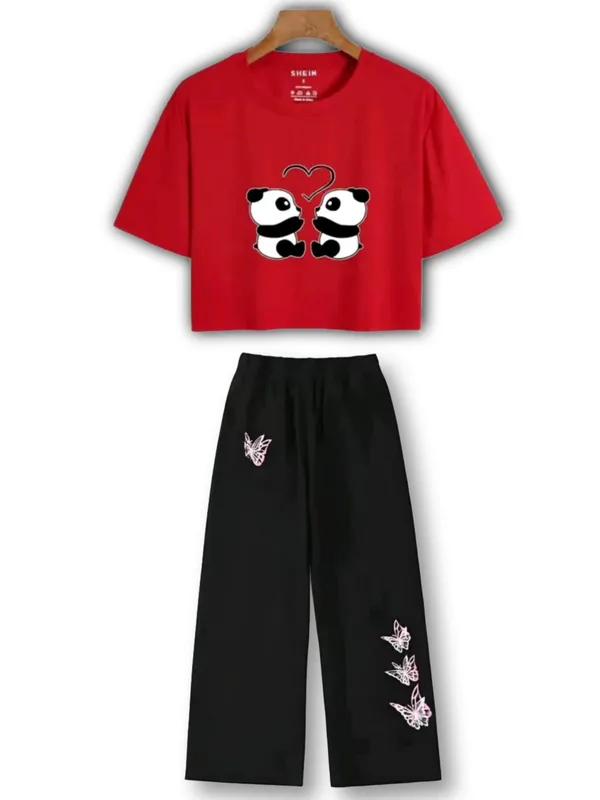 Red_Printed_Crop_Top_And_Wide_Leg_Pants_Set_for_girl