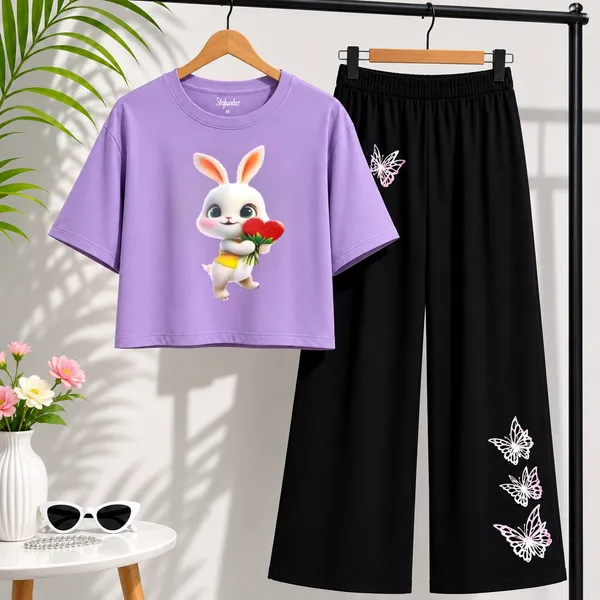 Black_Printed_Crop_Top_And_Wide_Leg_Pants_Set_for_girl