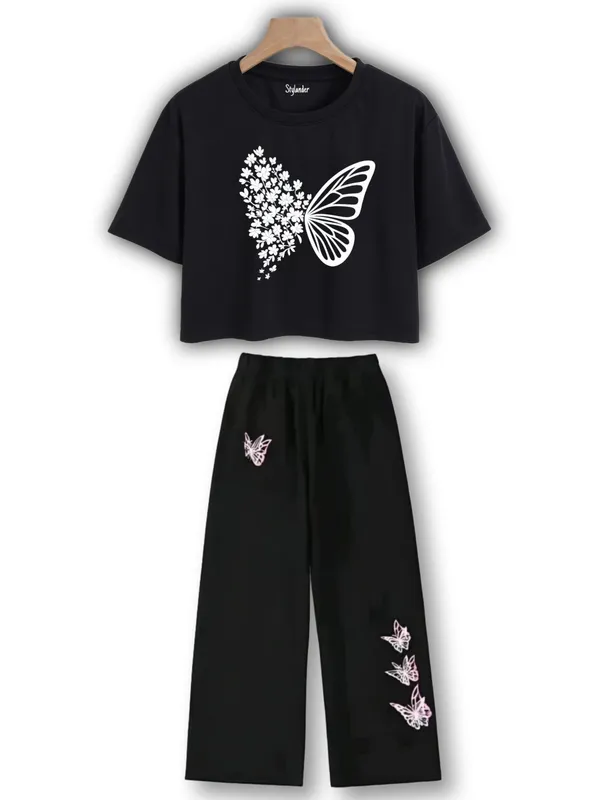 Black_And_Lavender_Butterfly_Print_Co_Ord_Set_For_girl