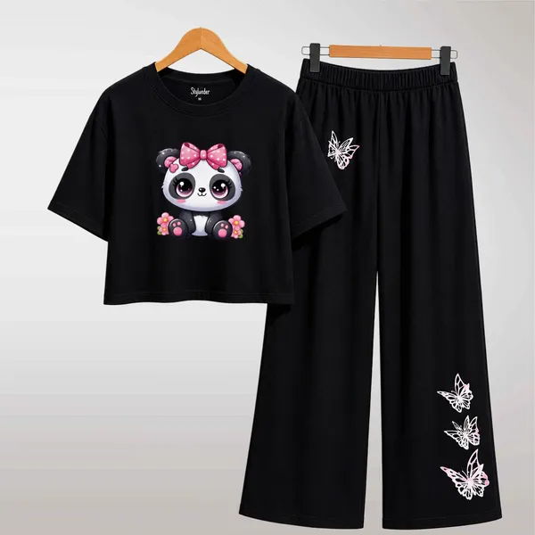 Purple_Casual_T-Shirt_And_Black_Palazzo_Set_For_Girls