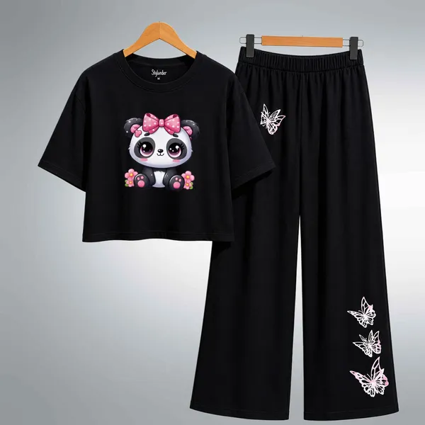 Purple_Casual_T-Shirt_And_Black_Palazzo_Set_For_Girls