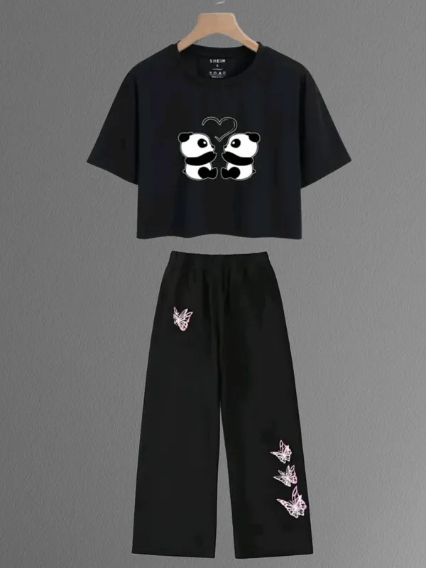 Black_Casual_Panda_Print_Co_Ord_Set_for_Girls