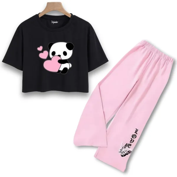 Black_Graphic_Crop_Top_And_Wide_Leg_Pants_Set