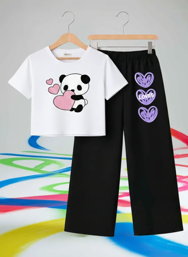 Lavender_Cotton_Relaxed_Fit_Graphic_T-Shirt_And_Straight_Pants_Set_For_Girls