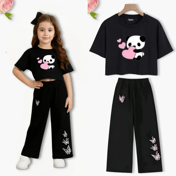 Black_Printed_Crop_Top_And_Wide_Leg_Pants_Set_For_Girls
