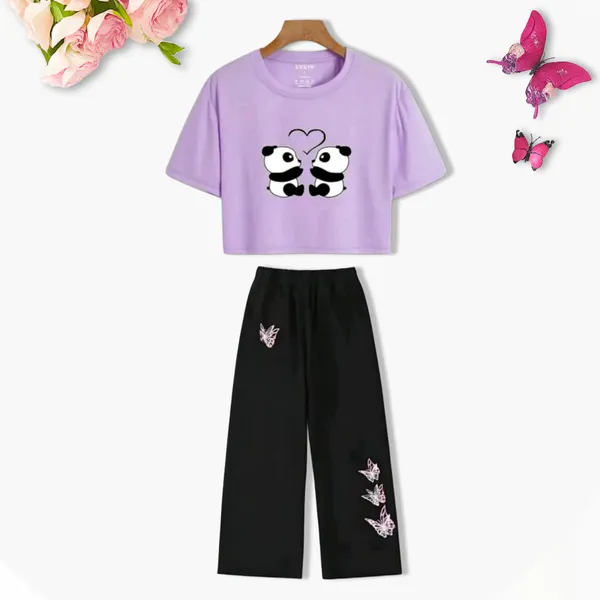 Lavender_Graphic_Crop_Top_And_Black_Wide_Leg_Pants_Set_For_Girls