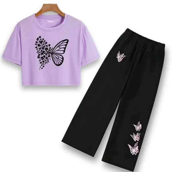Black_And_Lavender_Butterfly_Print_Co_Ord_Set_For_girl