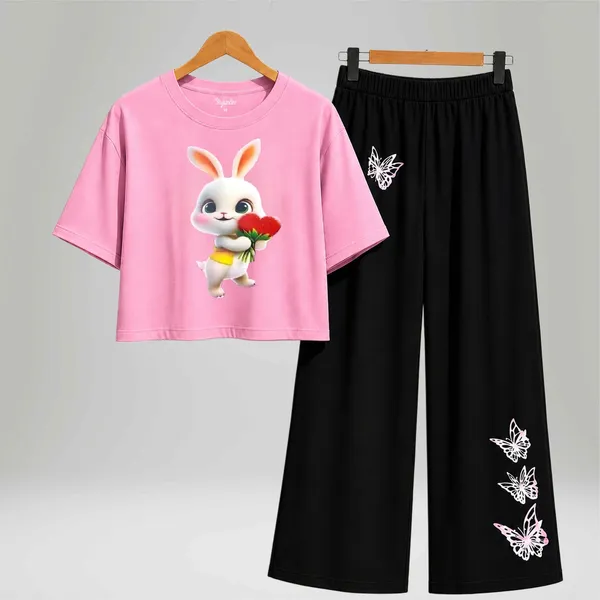 Purple_Printed_Crop_Top_And_Black_Wide_Leg_Pants_Set_For_Girls