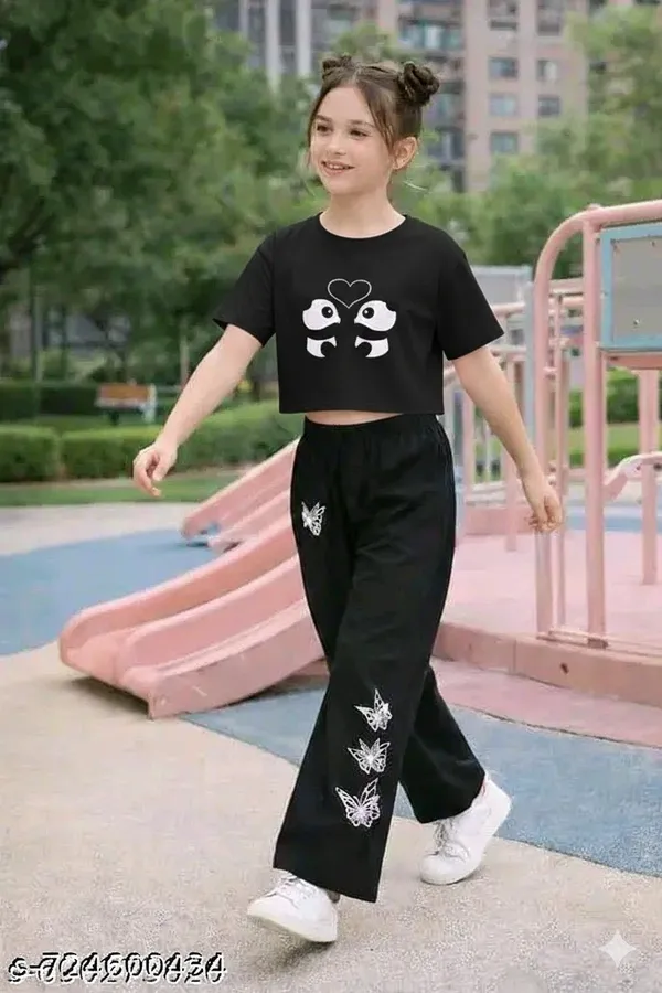 Black_Printed_Crop_Top_And_Wide_Leg_Pants_Set_for_Girls