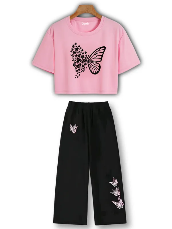 Black_And_Lavender_Butterfly_Print_Co_Ord_Set_For_girl