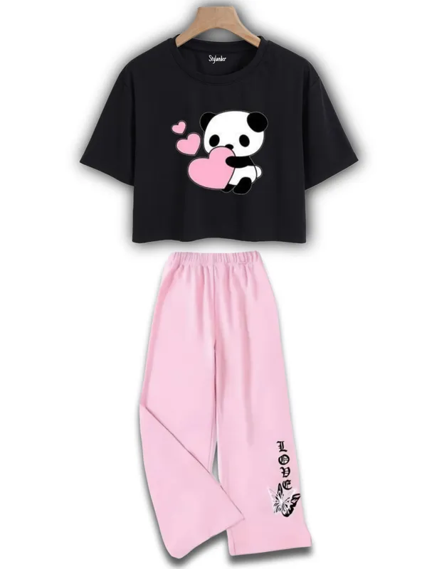 Black_Graphic_Crop_Top_And_Pink_Wide_Leg_Pants_Set_for_girl