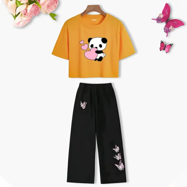 Red_Cotton_Relaxed_Fit_Graphic_Crop_Top_And_Black_Wide_Leg_Pants_Set_For_Girls