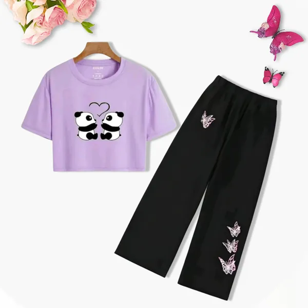 Red_Black_Casual_Crop_Top_And_Wide_Leg_Pants_Set_for_girl