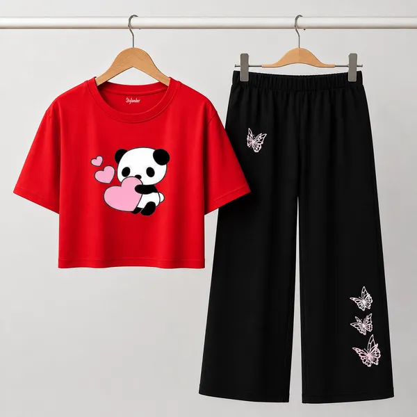 Black_Printed_Crop_Top_And_Wide_Leg_Pants_Set_for_girl
