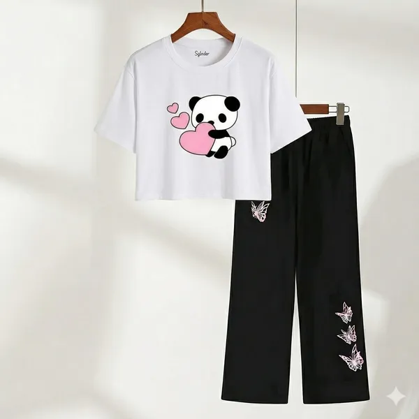 Black_Printed_Crop_Top_And_Wide_Leg_Pants_Set_for_girl