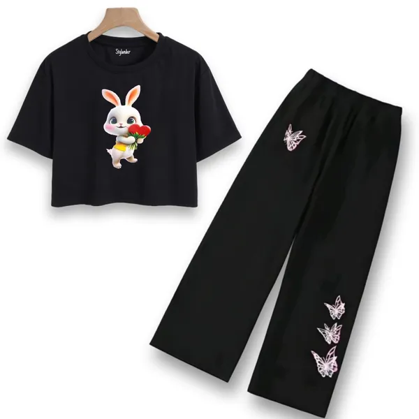 Black_Graphic_Crop_Top_And_Pants_Set_For_Girls