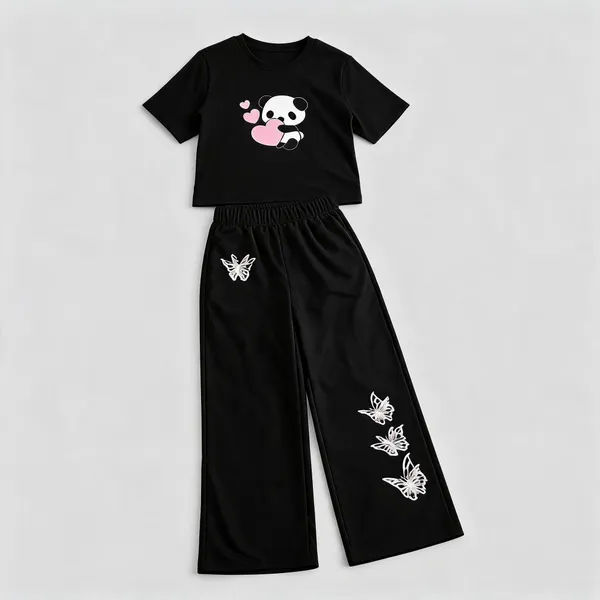 Black_Cotton_Relaxed_Panda_Print_Crop_Top_Co-Ord_Set_For_Girls