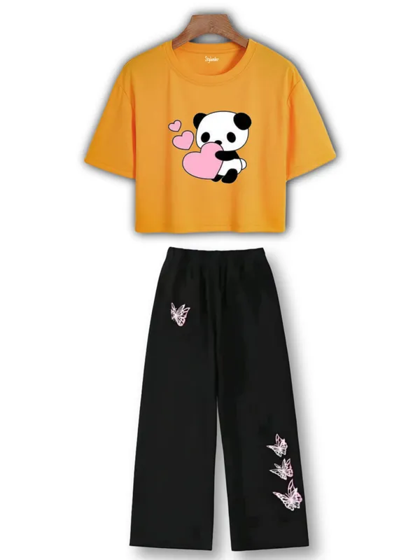 Orange_Graphic_Crop_Top_And_Black_Wide_Leg_Pants_Set_for_Girls
