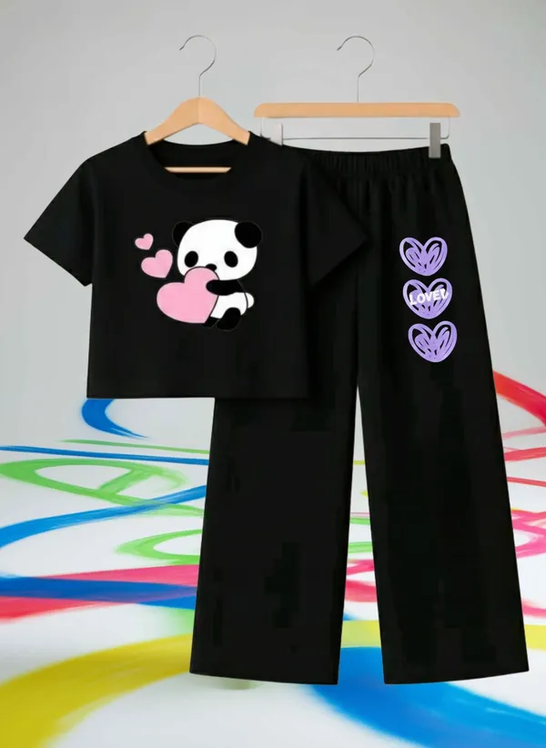 Lavender_Cotton_Relaxed_Fit_Graphic_T-Shirt_And_Straight_Pants_Set_For_Girls