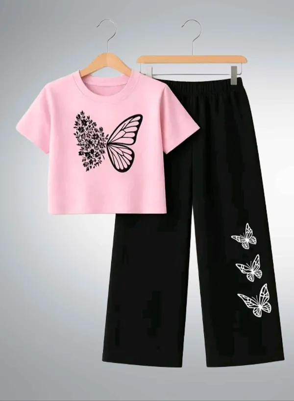 Pink_Short_Sleeve_Butterfly_Print_Set_for_Girls