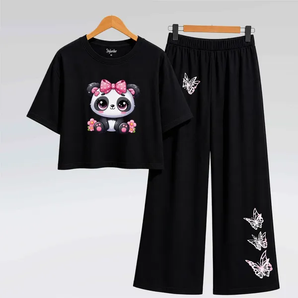 Purple_Casual_T-Shirt_And_Black_Palazzo_Set_For_Girls