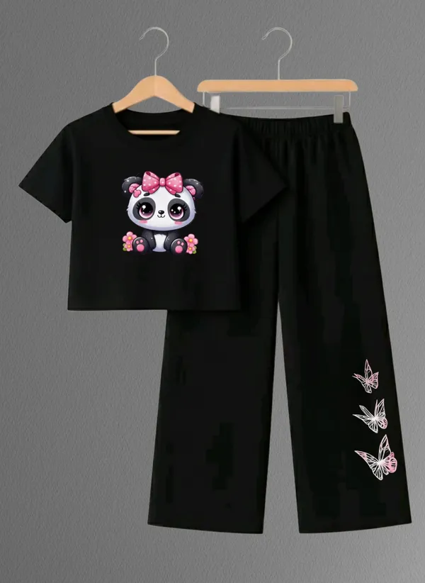 Black_Printed_T-Shirt_And_Pants_Set_for_Girls