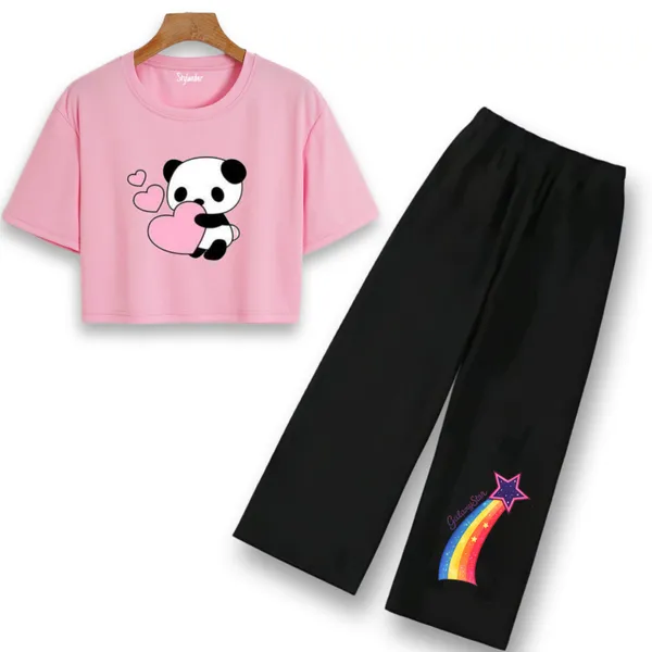 Pink_Panda_Crop_Top_And_Black_Flared_Pants_Set_for_Girls