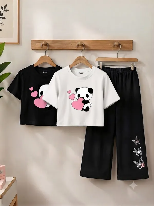 Multicolor_Cotton_Relaxed_Fit_Graphic_T-Shirt_And_Pants_Co_Ord_Set_For_Girls