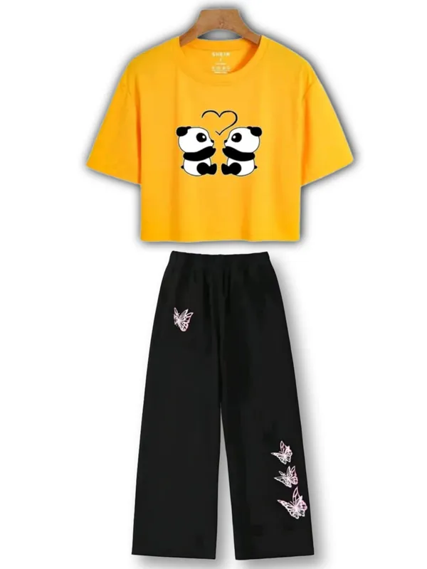 Black_Graphic_Crop_Top_And_Wide_Leg_Pants_Set
