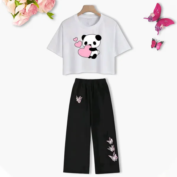 Red_Cotton_Relaxed_Fit_Graphic_Crop_Top_And_Black_Wide_Leg_Pants_Set_For_Girls